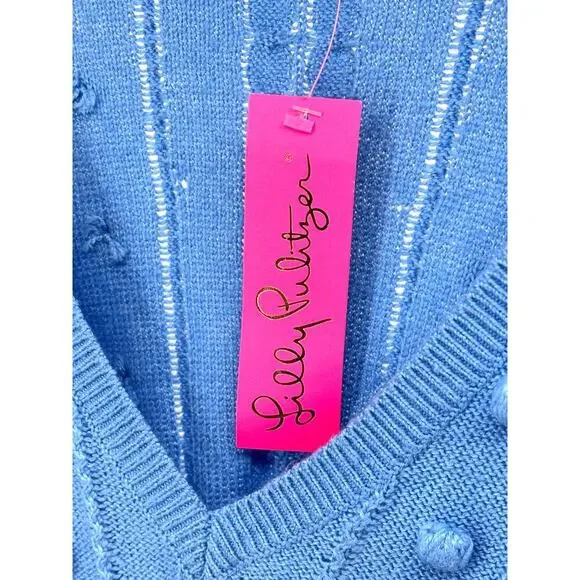 NWT Lily Pulitzer Blue Thistle Pull On Greta Sweater Size XL - Picture 4 of 12